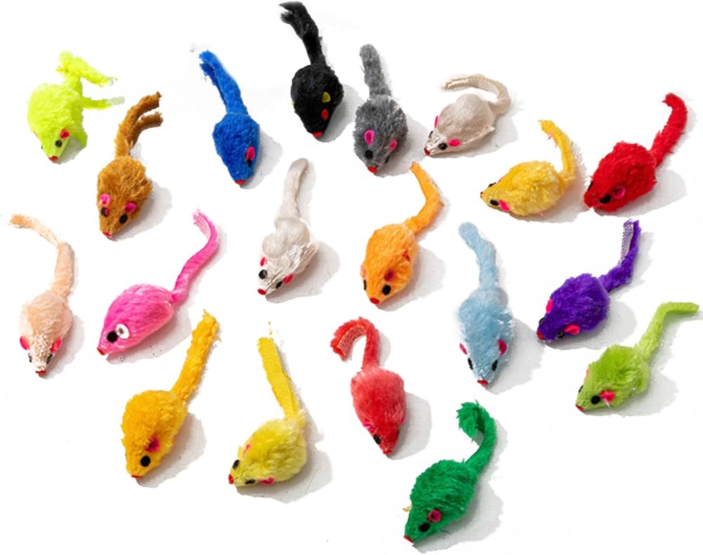 MONDO MASCOTAS - JUGUETE RATONES DE COLORES PARA GATOS (01606)