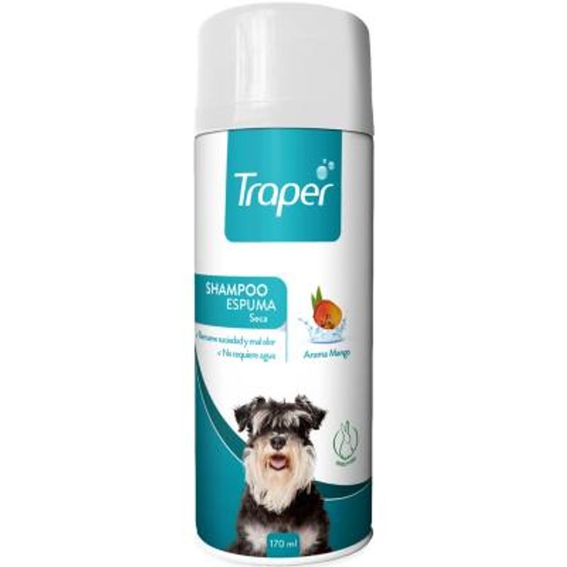 TRAPER - SHAMPOO ESPUMA SECA PERRO 170 GR - Imagen 2
