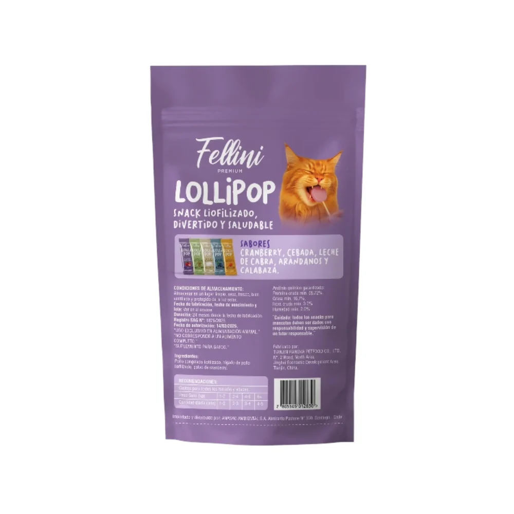 FELLINI - LOLLIPOP LECHE 3 U