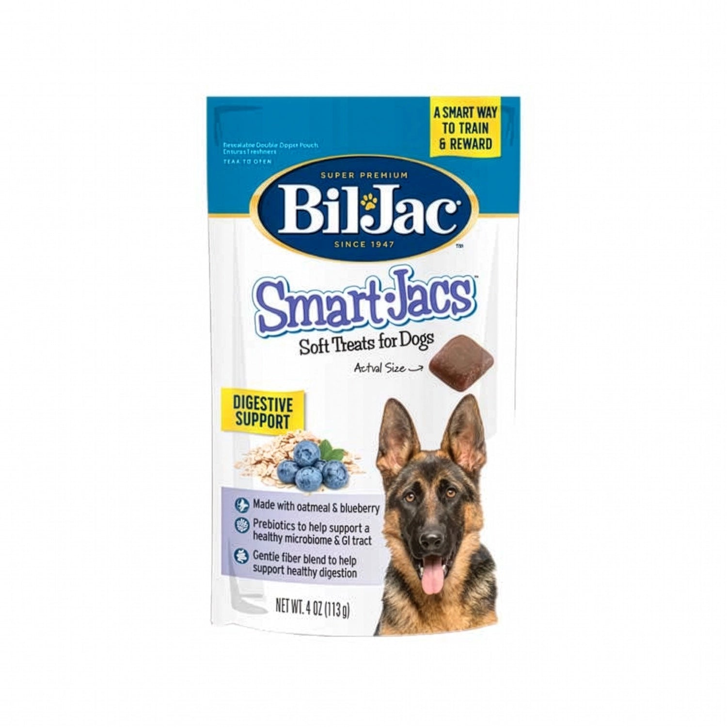 BIL JAC - SMART JACS DIGESTIVE SUPPORT - OATMEAL & BLUEBERRY 113 GR - Imagen 2