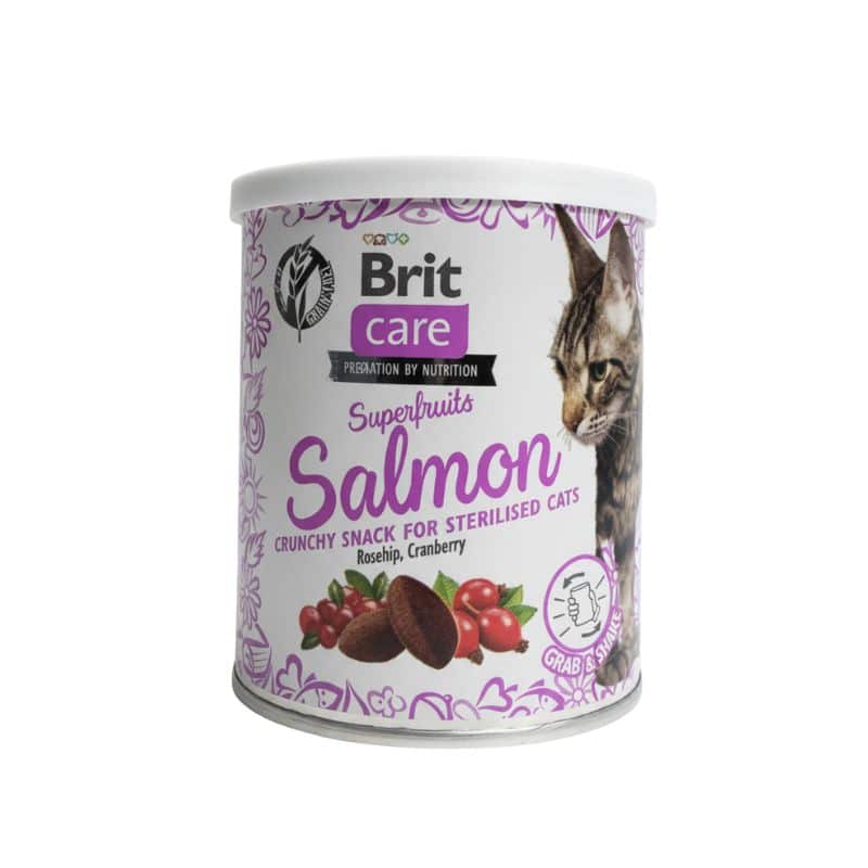 BRIT CARE - CAT SNACK SUPERFRUITS SALMON 100GR - Imagen 2