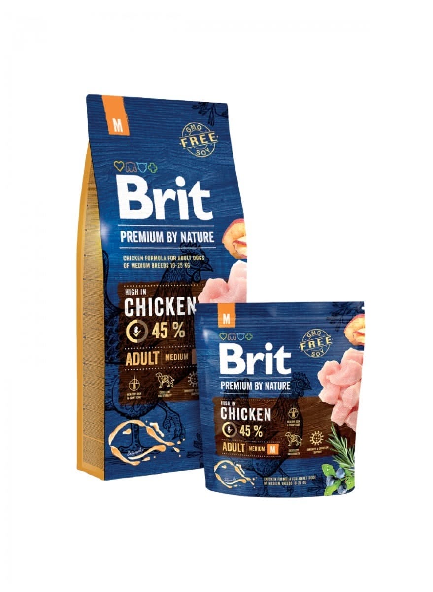 BRIT PREMIUM BY NATURE - ADULT MEDIUM 15 KG