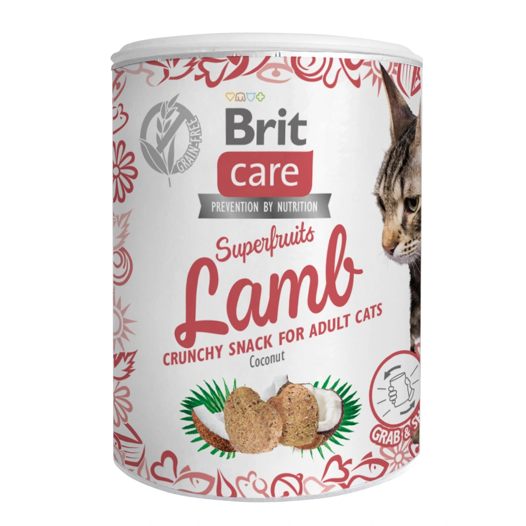 BRIT CARE - CAT SNACK SUPERFRUITS LAMB FOR ADULT CATS 100 GR