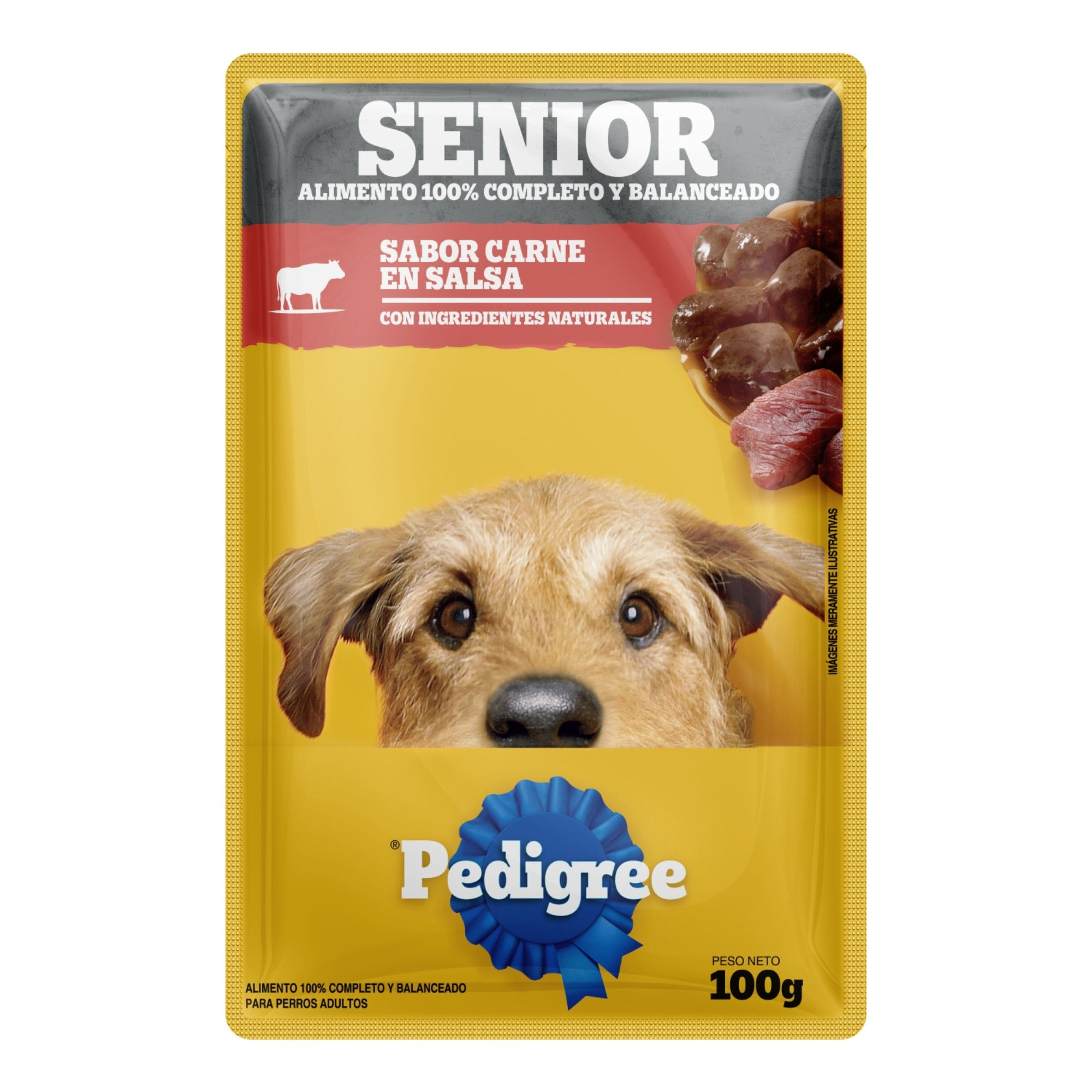 PEDIGREE POUCH - SENIOR CARNE 7+ 100 GR - Imagen 3