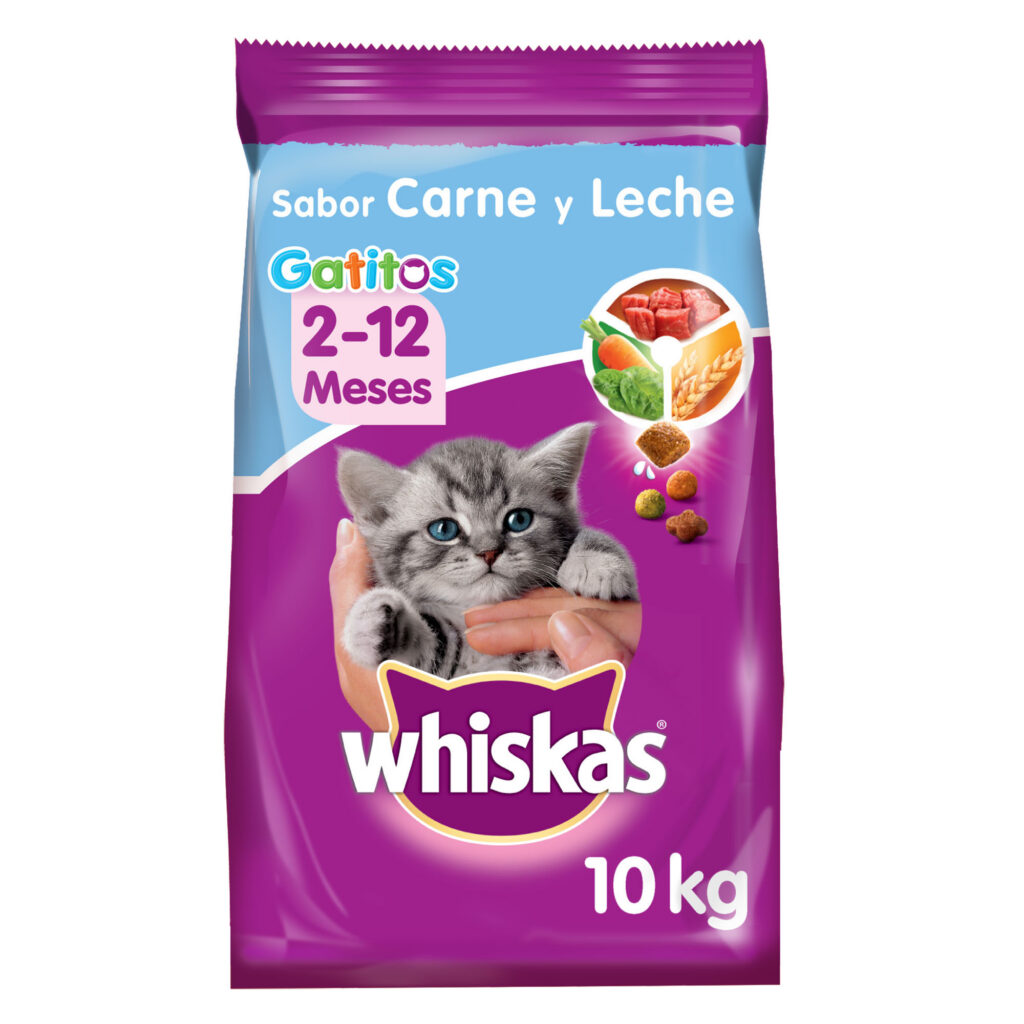 WHISKAS - GATITOS CARNE Y LECHE 10 KG