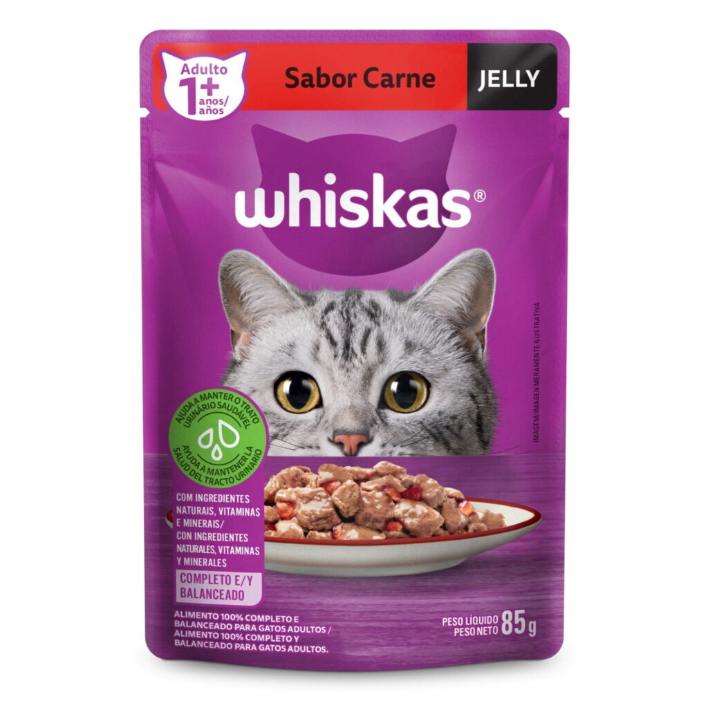 WHISKAS - POUCH ADULTO CARNE JELLY 85 GR