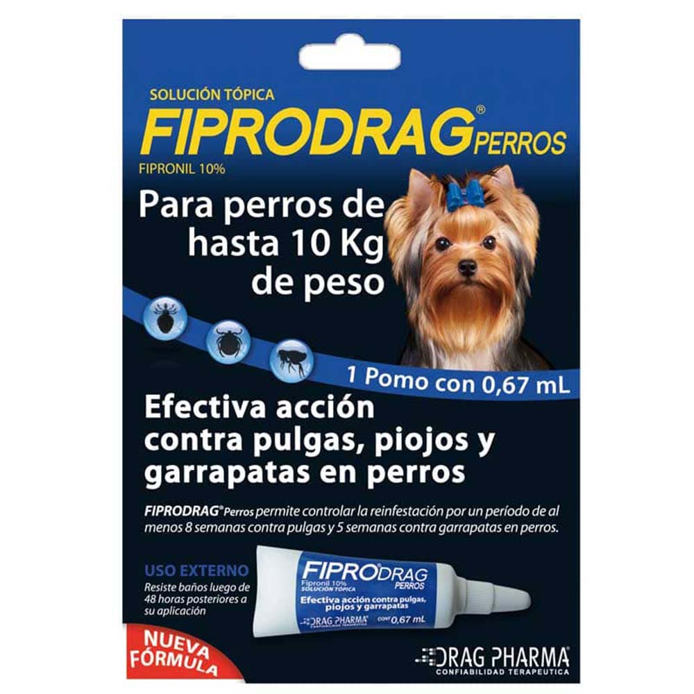 FIPRODRAG - PIPETA PERROS HASTA 10 KG