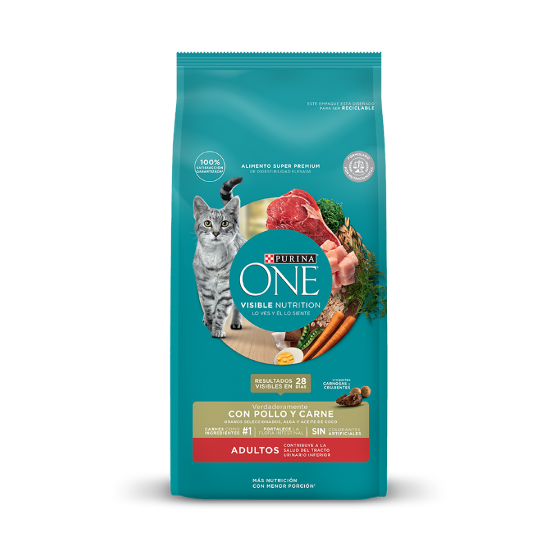 PURINA ONE - CAT ADULTO CON POLLO Y CARNE 2 KG - Imagen 3