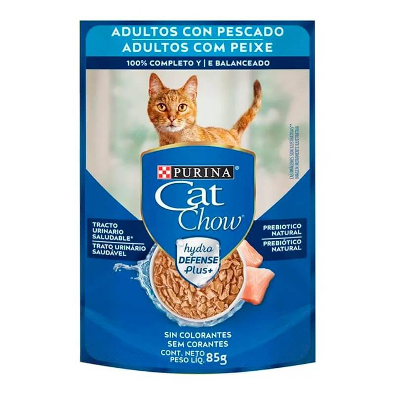 CAT CHOW - POUCH ADULTO PESCADO 85 GR