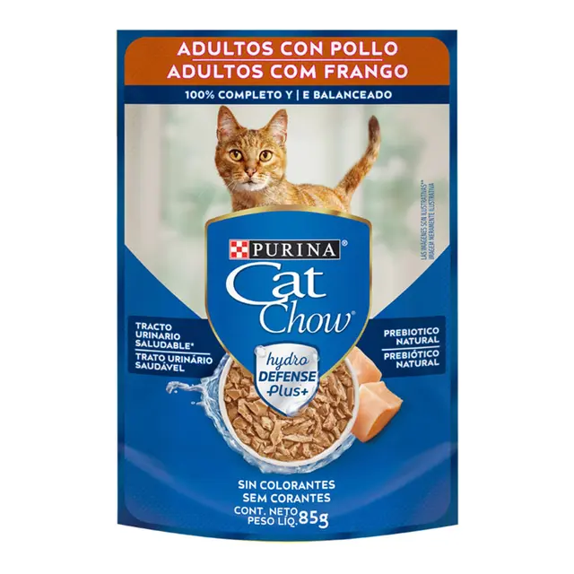 CAT CHOW - POUCH ADULTO POLLO 85 GR