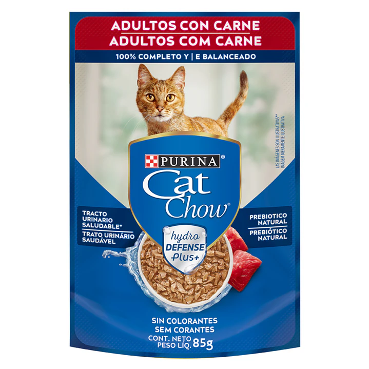 CAT CHOW - POUCH ADULTO CARNE 85 GR