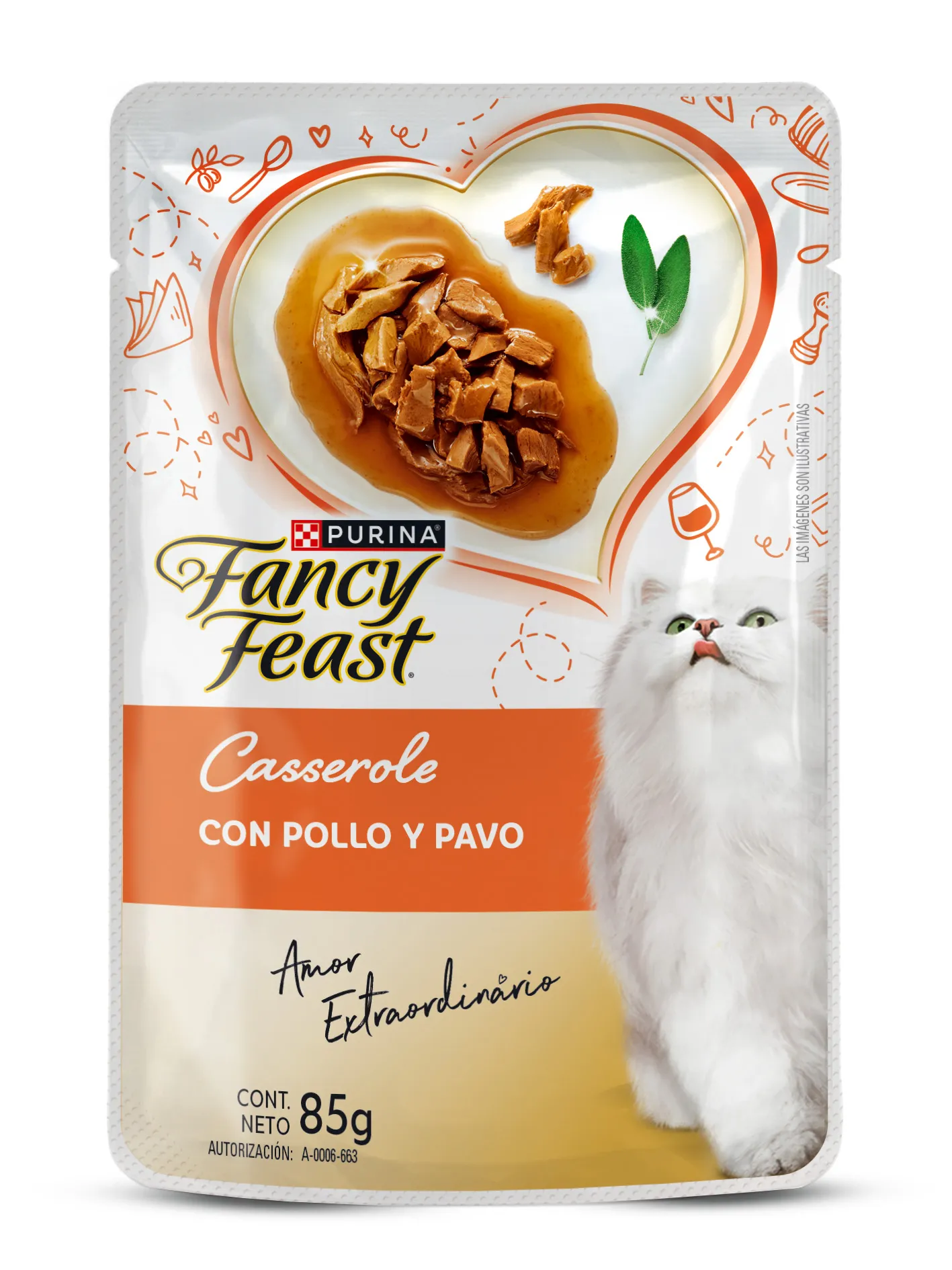FANCY FEAST - POUCH CASSEROLE CON POLLO Y PAVO 85 GR - Imagen 3