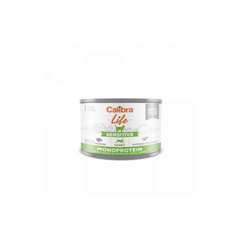 CALIBRA - CAT LATA LIFE SENSITIVE RABBIT 200 GR - Imagen 2