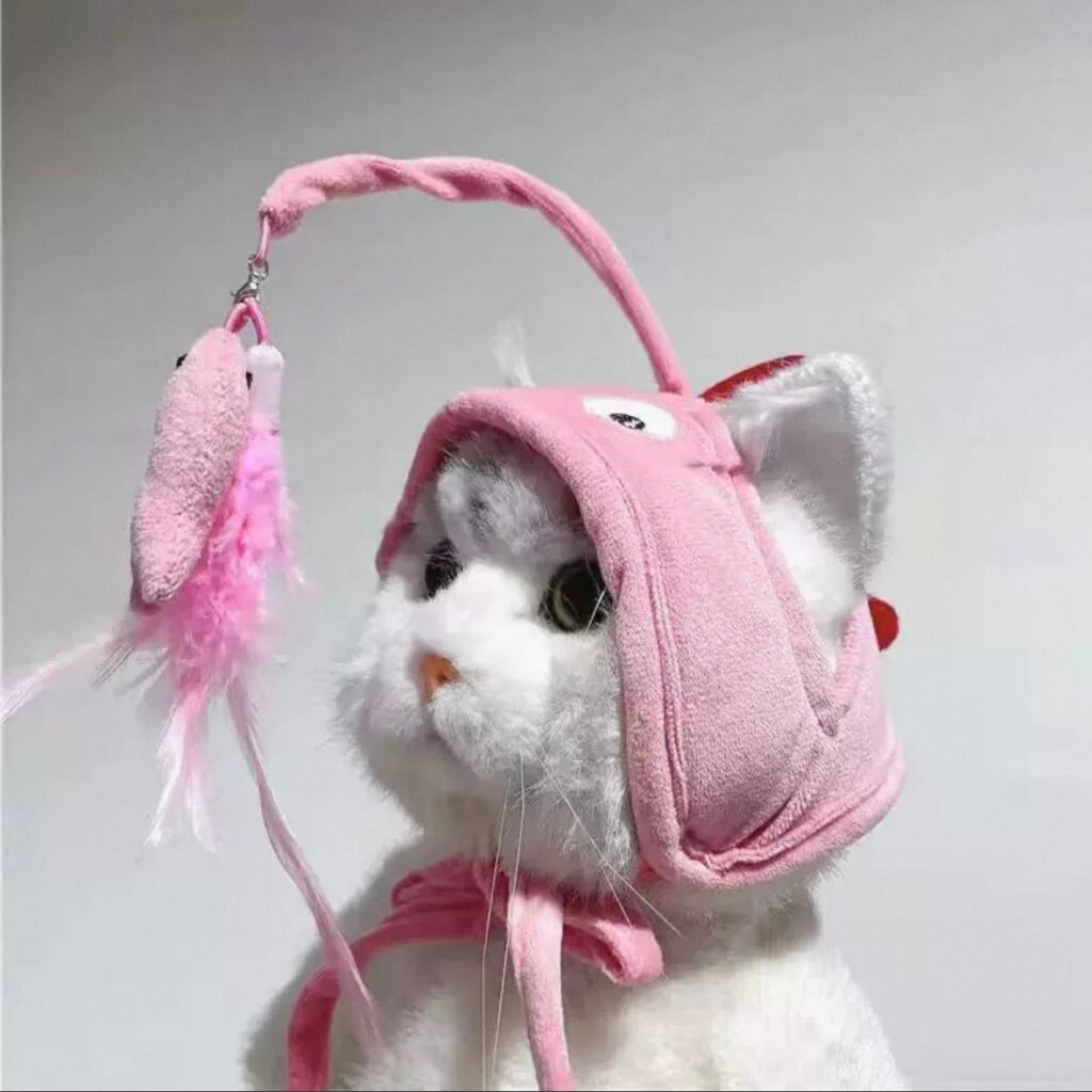 MONDO MASCOTAS - JUGUETE AVE CON GORRO PARA GATOS (13385)