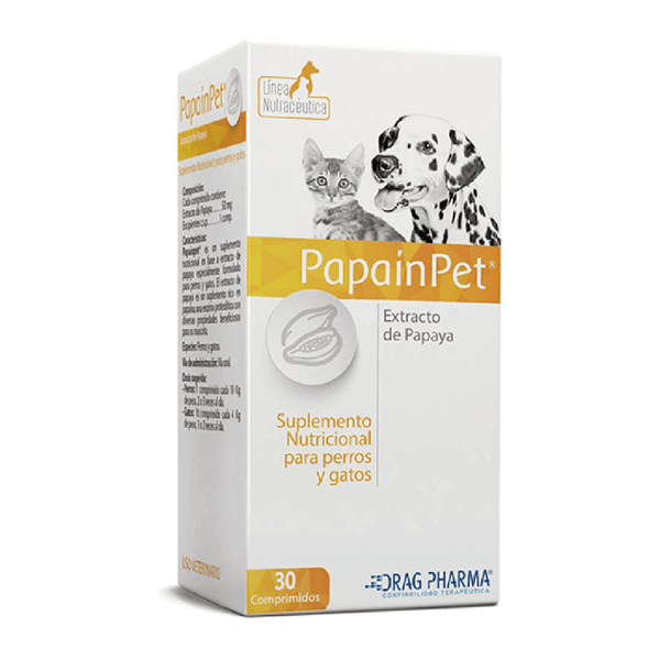 PAPAIN PET - 30 COMPRIMIDOS