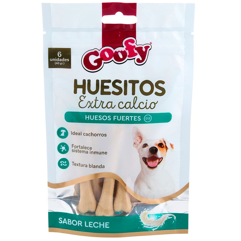 GOOFY - HUESITOS EXTRA CALCIO 6 UNIDADES 40GR