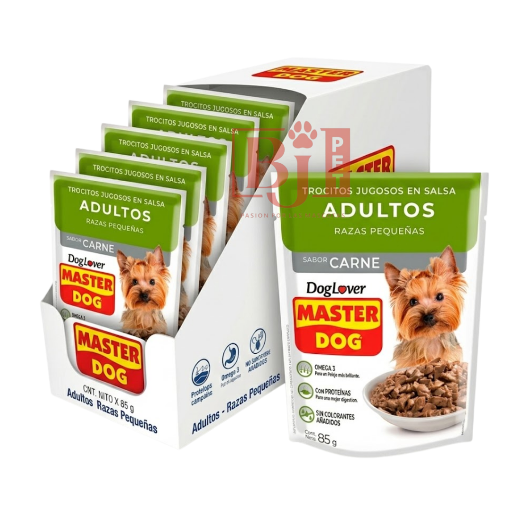 MASTER DOG - POUCH RAZA PEQUEÑA CARNE 85 GR