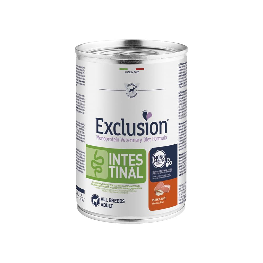 EXCLUSION - VET PERRO INTESTINAL CERDO Y ARROZ 400 GRS