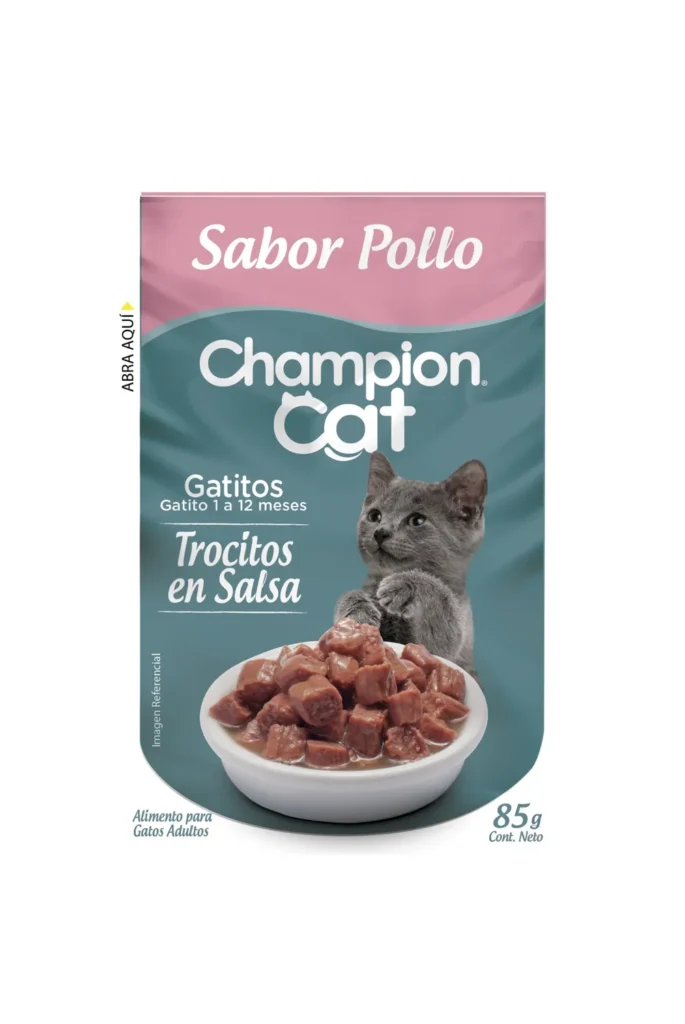 CHAMPION CAT - POUCH GATITOS POLLO (12*85GR)