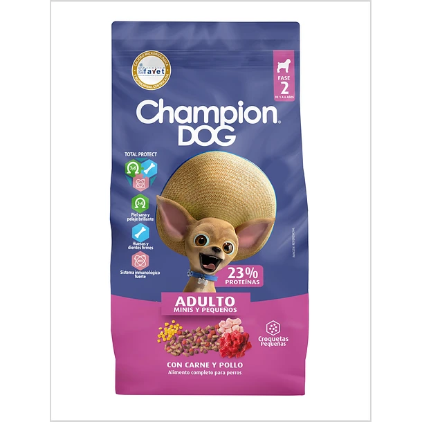 CHAMPION DOG - ADULTO RAZA PEQUEÑA 18 KG - Imagen 2