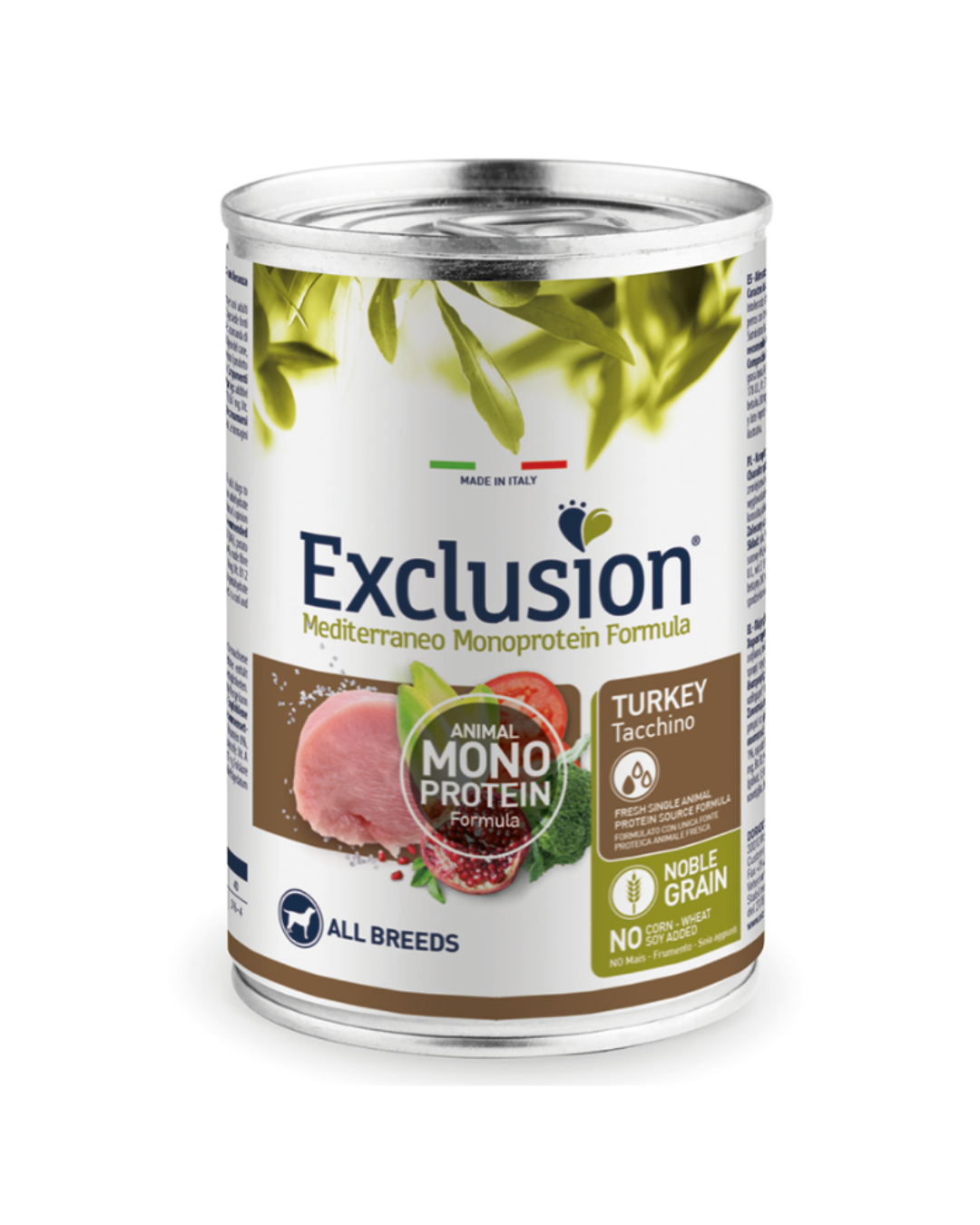 EXCLUSION - MEDITERRANEO PERRO PAVO 400 GRS