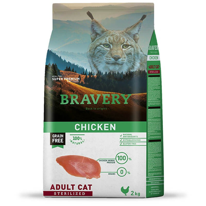 BRAVERY - CHICKEN ADULT CAT STERILIZED 2 KG