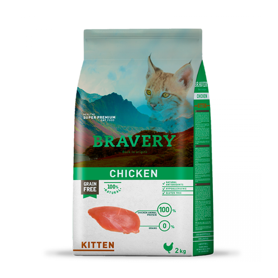 BRAVERY - CHICKEN KITTEN CAT 2 KG