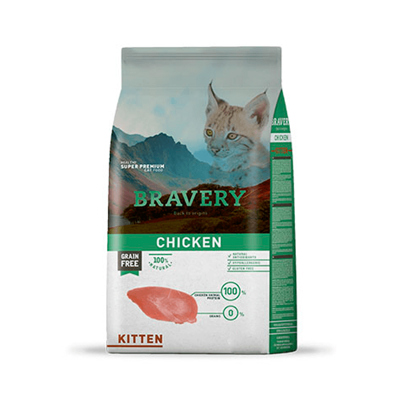 BRAVERY - CHICKEN KITTEN CAT 2 KG - Imagen 2