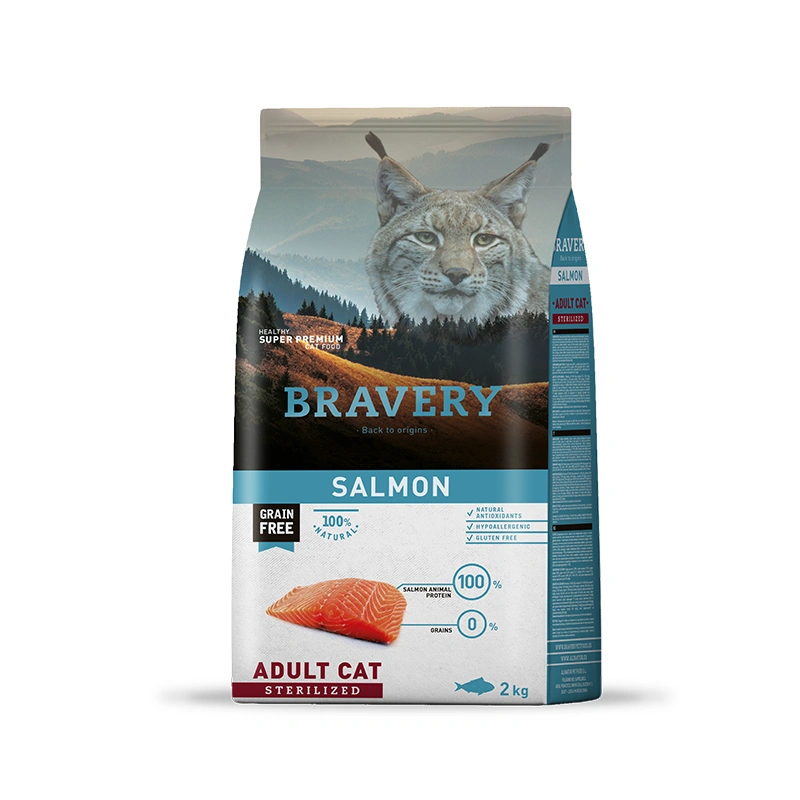 BRAVERY - SALMON ADULT CAT STERILIZED 2 KG