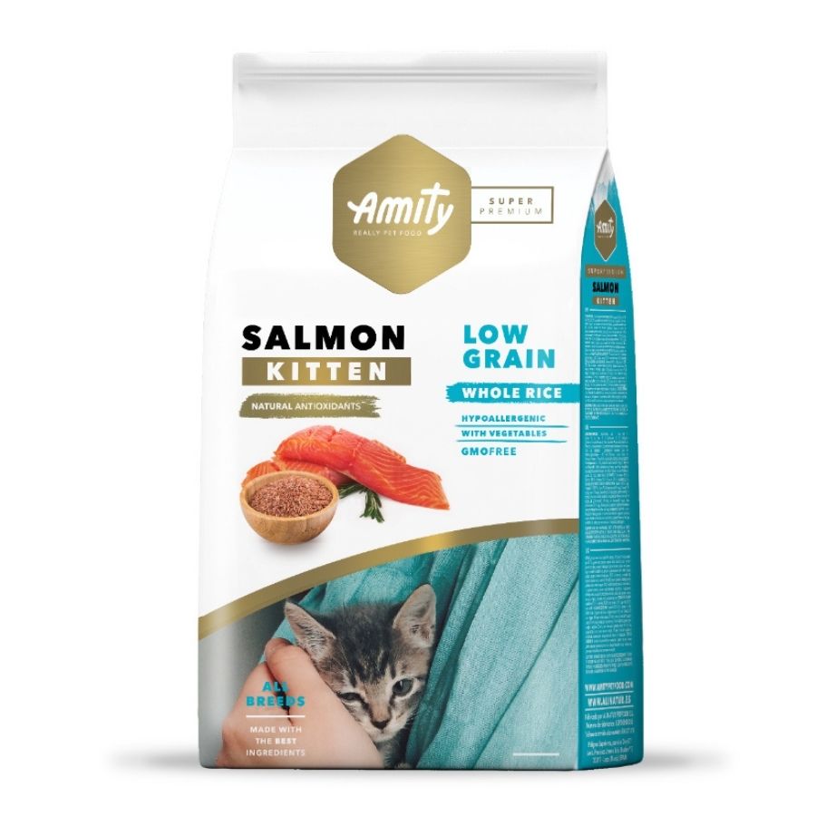 AMITY - GATO KITTEN SALMON LOW GRAIN 2 KG - Imagen 2