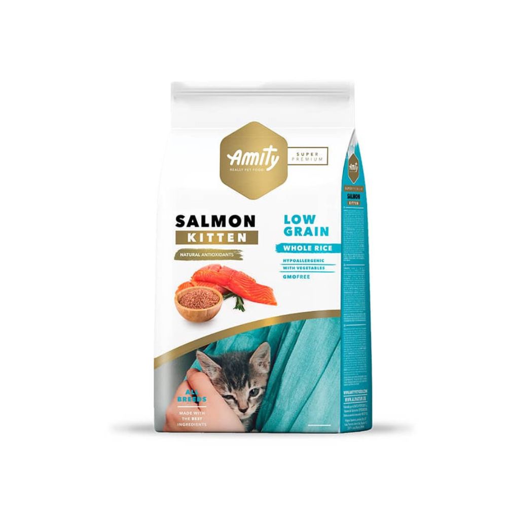 AMITY - GATO KITTEN SALMON LOW GRAIN 2 KG - Imagen 3