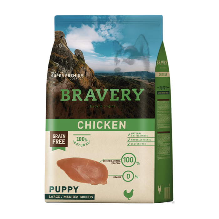BRAVERY - CHICKEN PUPPY MEDIUM/LARGE BREED 4 KG