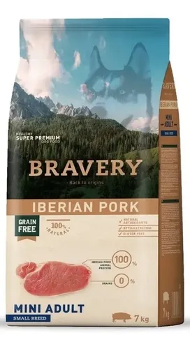 BRAVERY - IBERIAN PORK MINI ADULT SMALL BREEDS 7 KG - Imagen 2