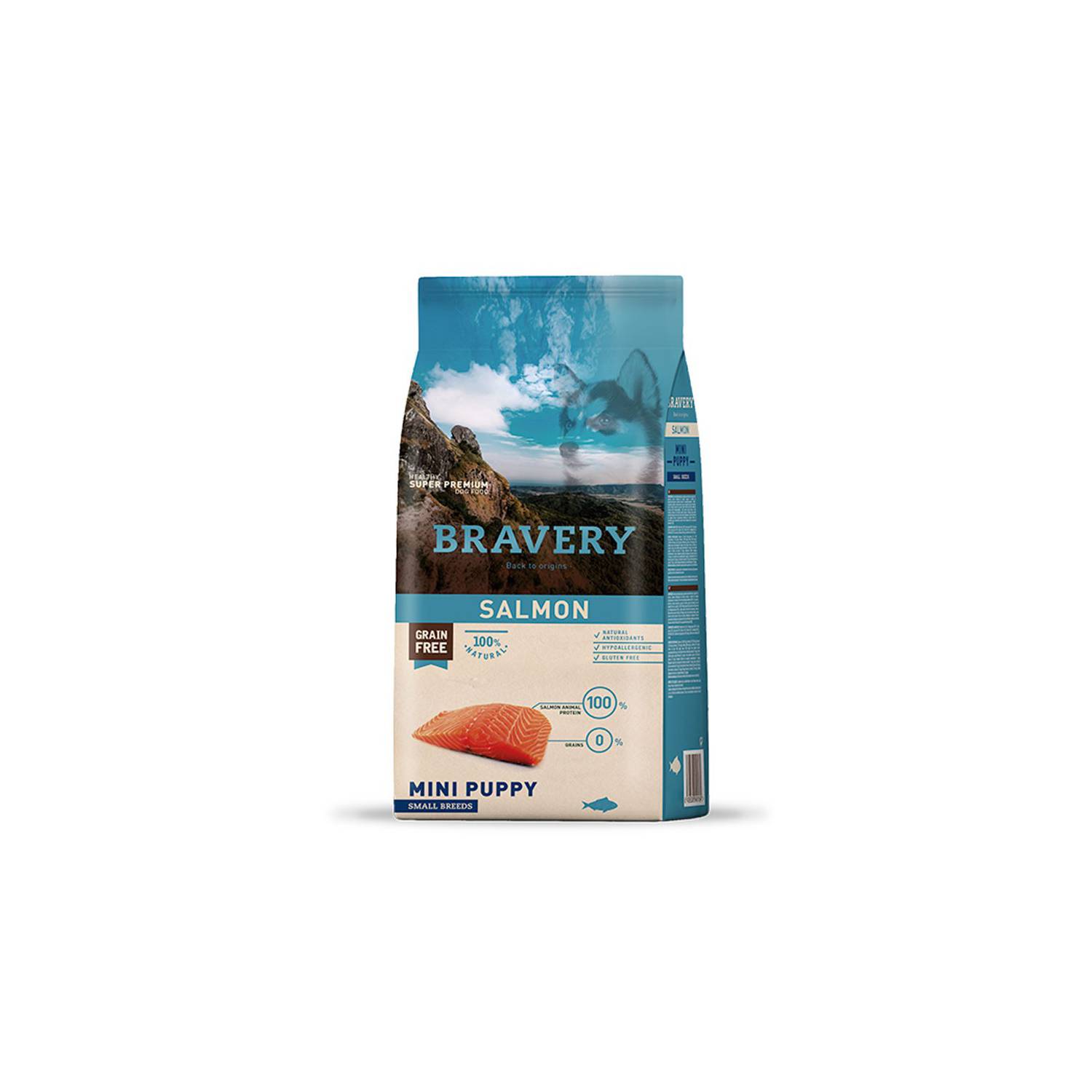 BRAVERY - SALMON MINI PUPPY SMALL BREEDS 7 KG