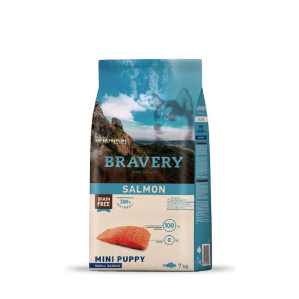 BRAVERY - SALMON MINI PUPPY SMALL BREEDS 7 KG - Imagen 2