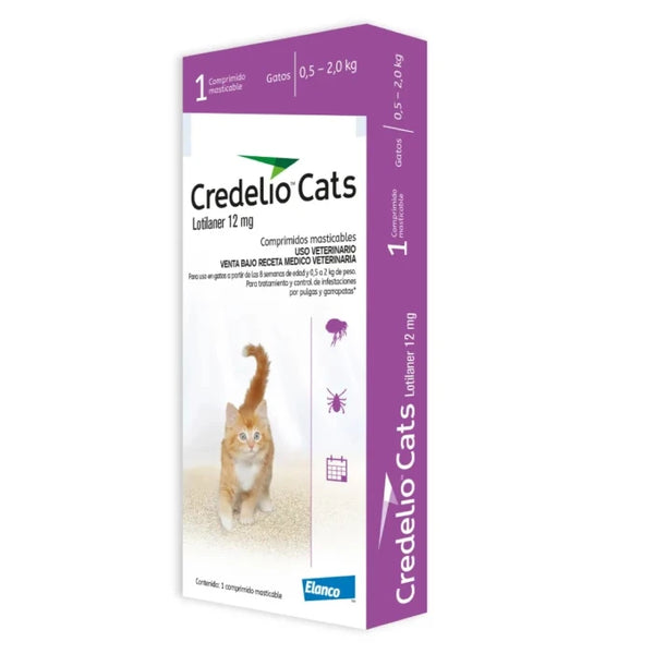 CREDELIO - CATS 12 MG 0.5-2 KG 1 COMPRIMIDO