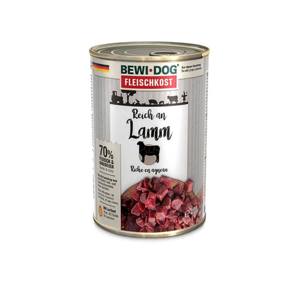 BEWIDOG - LATA RICO EN CORDERO 400 GR