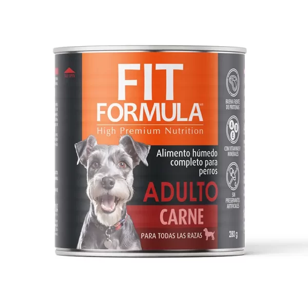 FIT FORMULA - LATA PERRO CARNE 280G - Imagen 2