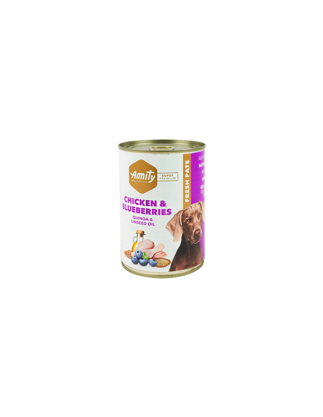 AMITY - PERRO LATA CHICKEN AND BLUEBERRY ADULT WET FOOD 400 GR - Imagen 3