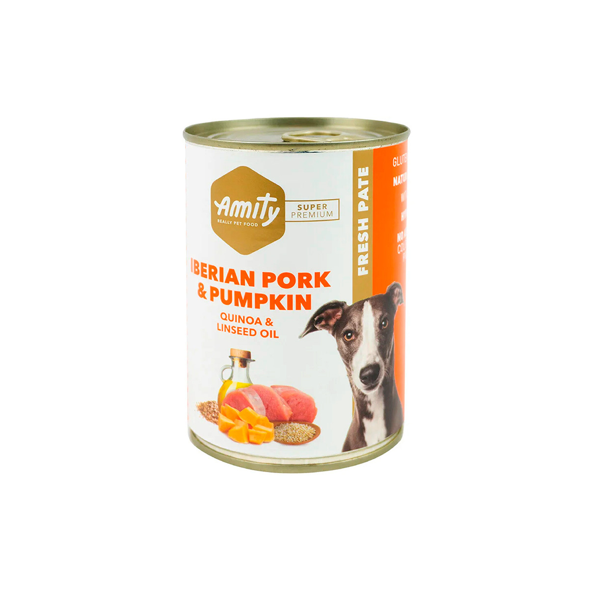 AMITY - PERRO LATA IBERIAN PORK AND PUMPKIN ADULT WET FOOD 400 GR