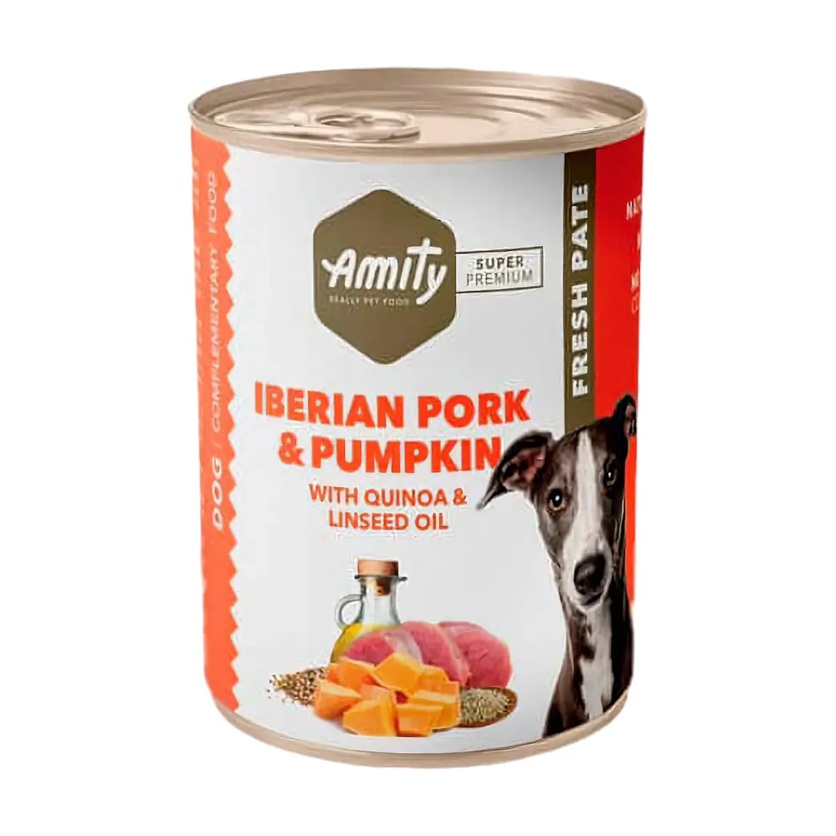 AMITY - PERRO LATA IBERIAN PORK AND PUMPKIN ADULT WET FOOD 400 GR - Imagen 2