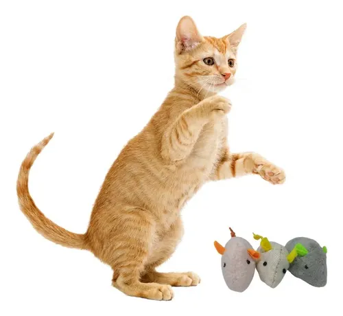 WONDER CAT - SET 3 RATONES DE TELA PARA GATOS (62626-127)