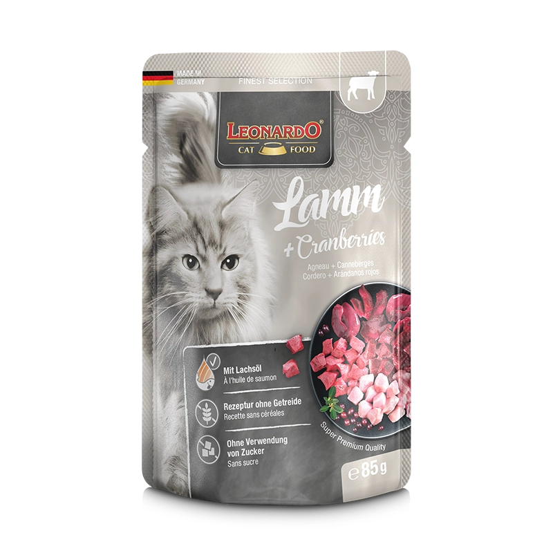 LEONARDO - POUCH CORDERO Y ARANDANO 85 GR