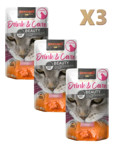 LEONARDO - DRINK & BEAUTY CARE 40 GR SABOR POLLO - Imagen 3