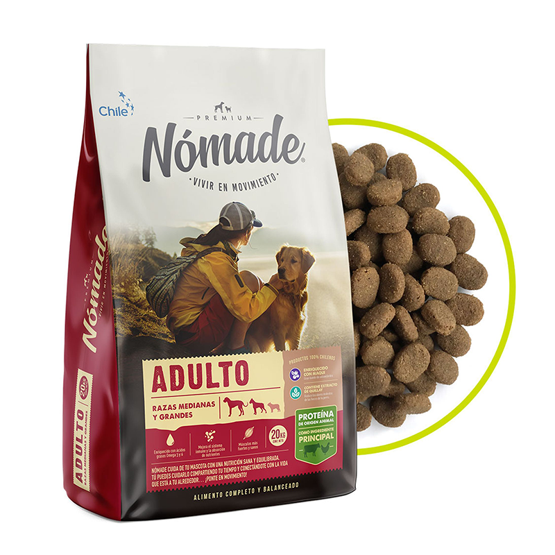 NOMADE - ADULTO RAZAS MEDIANAS Y GRANDES 20 KG