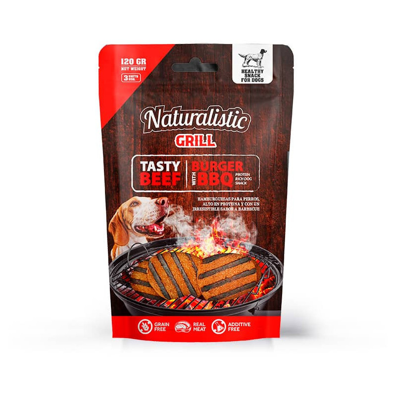 NATURALISTIC - TASTY BEEF BURGER WITH BBQ 120 GR (C2227)