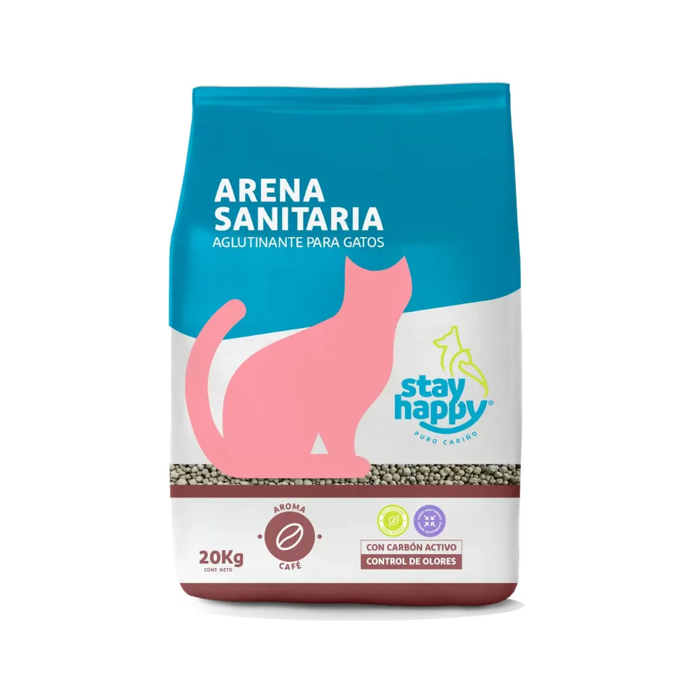 STAY HAPPY - ARENA AGLUTINANTE 20 KG CAFE - Imagen 3