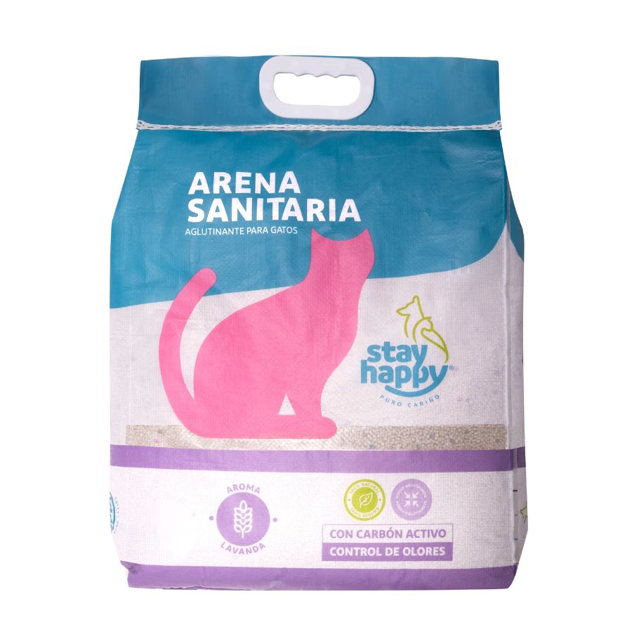 STAY HAPPY - ARENA AGLUTINANTE 20 KG LAVANDA