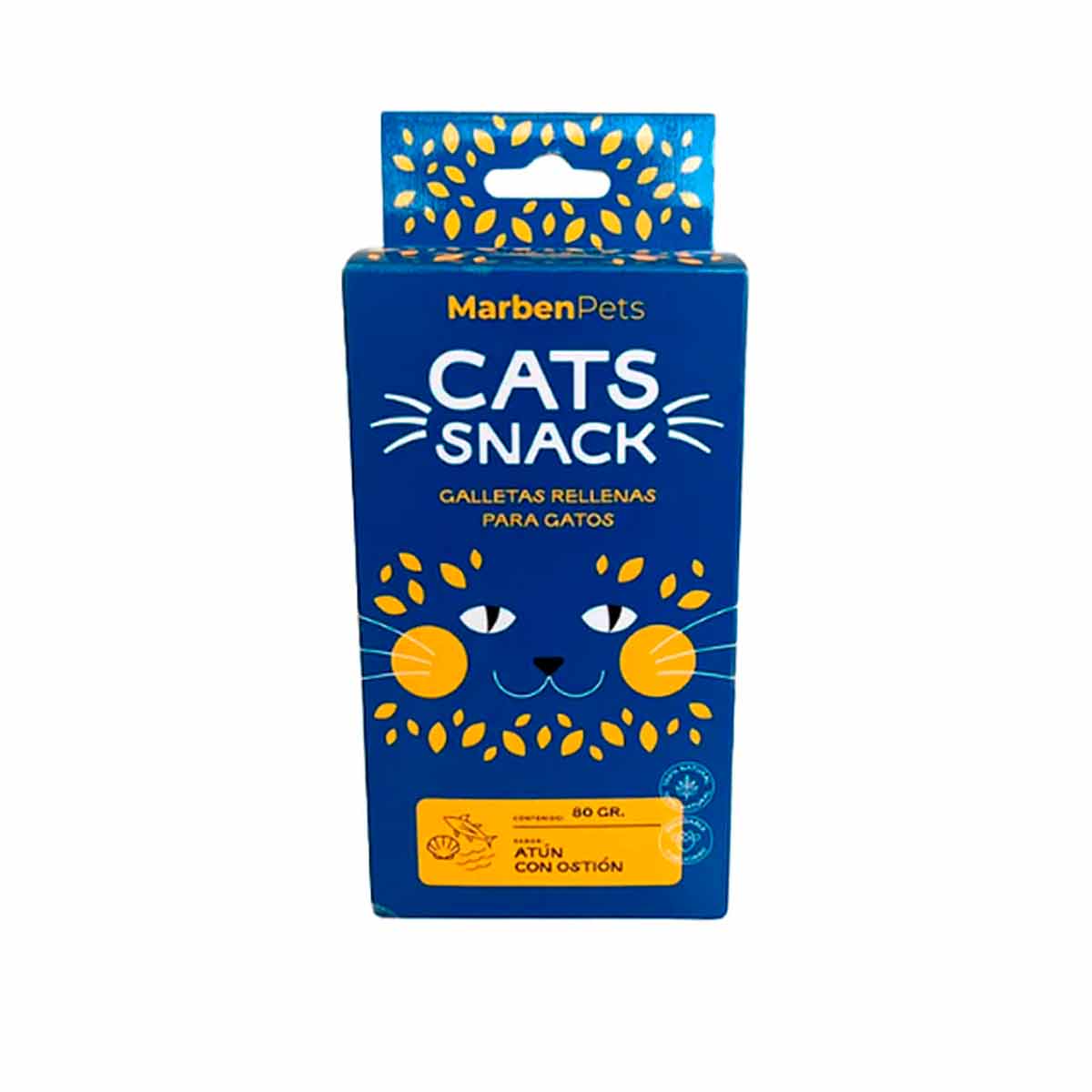 MARBEN PETS - CATS SNACK GALLETAS RELLENAS ATÚN CON OSTION 80 GR (CK1005)