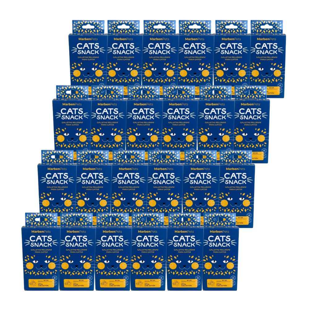 MARBEN PETS - CATS SNACK GALLETAS RELLENAS ATÚN CON OSTION 80 GR (CK1005) - Imagen 2